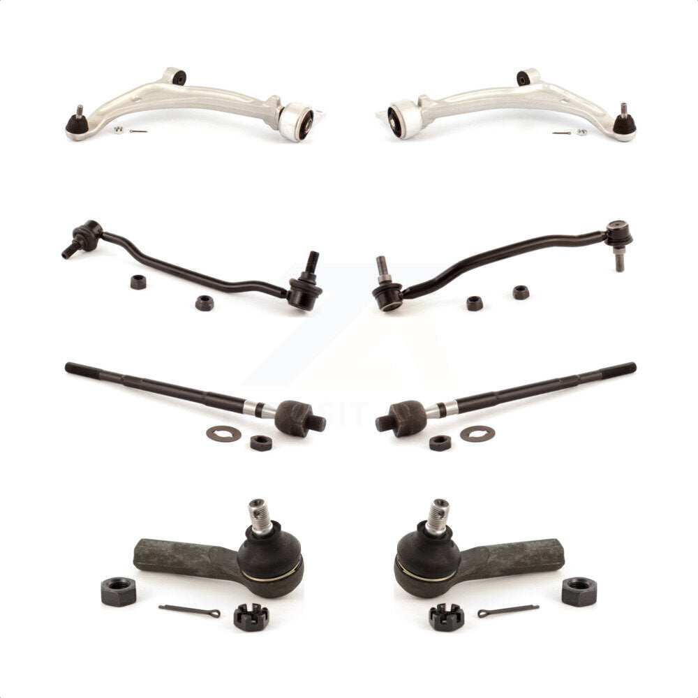 Front Suspension Control Arm And Ball Joint Assembly Steering Tie Rod End Stabilizer Bar Link Kit (8Pc) For 2005-2006 Nissan Altima KTR-100456