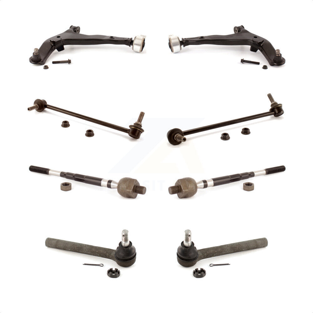 Front Suspension Control Arm And Ball Joint Assembly Steering Tie Rod End Stabilizer Bar Link Kit (8Pc) For 2005-2007 Nissan Murano KTR-100462