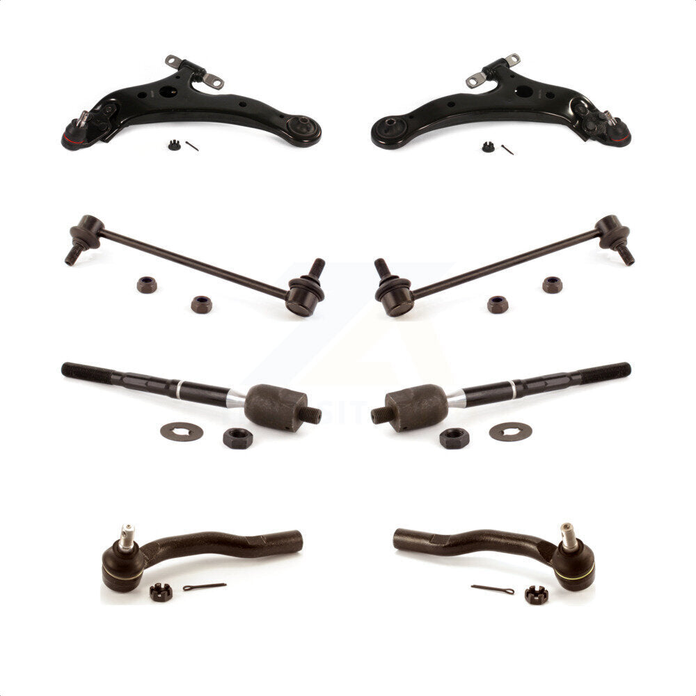Front Suspension Control Arm And Ball Joint Assembly Steering Tie Rod End Stabilizer Bar Link Kit (8Pc) For 2005-2012 Toyota Avalon KTR-101603