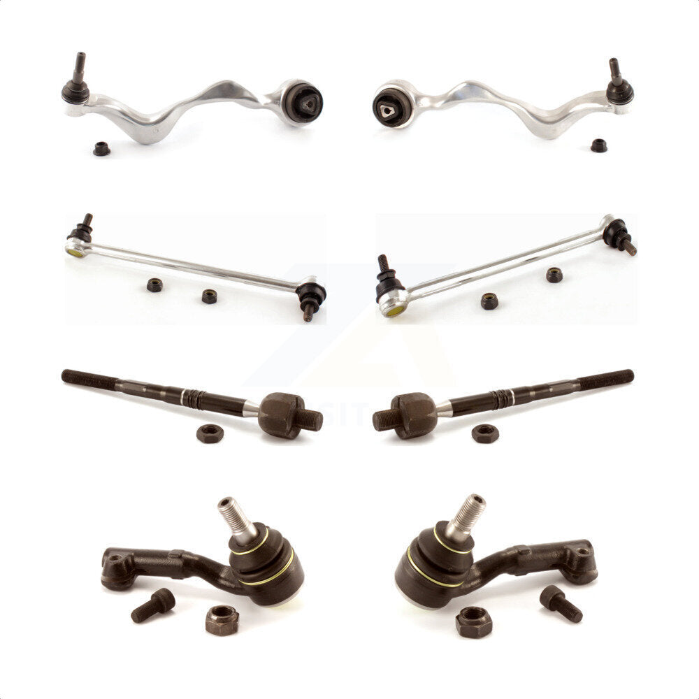 Front Suspension Control Arm And Ball Joint Assembly Steering Tie Rod End Stabilizer Bar Link Kit (8Pc) For 2006 BMW 325xi Sedan KTR-100617