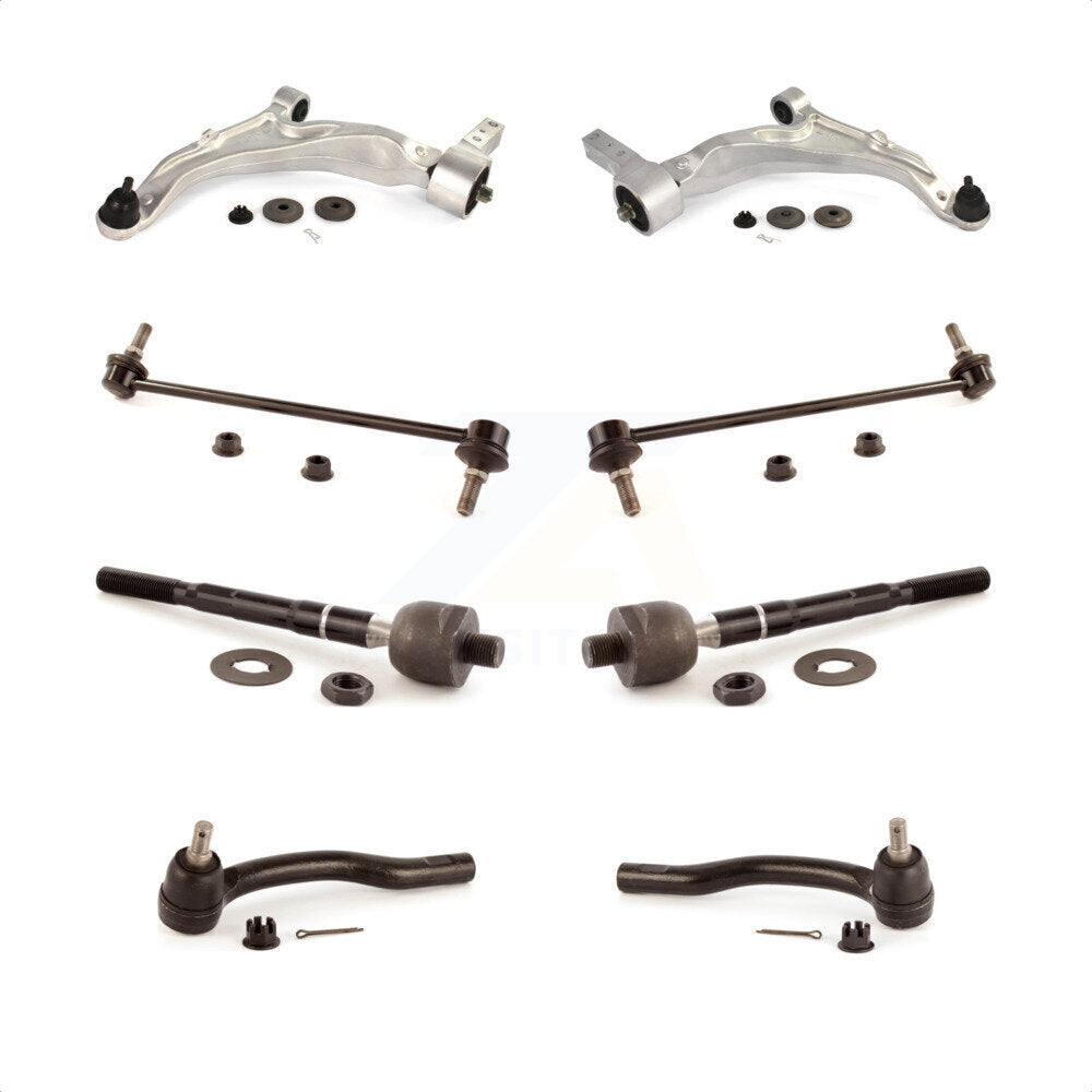 Front Suspension Control Arm And Ball Joint Assembly Steering Tie Rod End Stabilizer Bar Link Kit (8Pc) For 2007-2013 Acura MDX KTR-100569