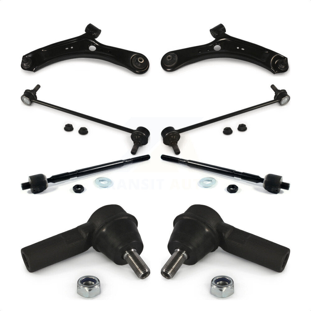Front Suspension Control Arm And Ball Joint Assembly Steering Tie Rod End Stabilizer Bar Link Kit (8Pc) For 2007-2013 Suzuki SX4 With 16mm Diameter Coarse Thread K72-100124