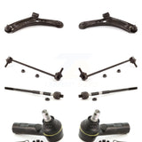 Front Suspension Control Arm And Ball Joint Assembly Steering Tie Rod End Stabilizer Bar Link Kit (8Pc) For 2007-2013 Suzuki SX4 With 16mm Diameter Coarse Thread KTR-100406