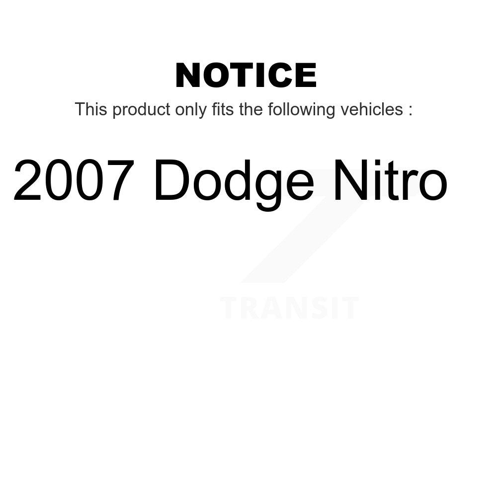 Front Suspension Control Arm And Ball Joint Assembly Steering Tie Rod End Stabilizer Bar Link Kit (8Pc) For 2007 Dodge Nitro KTR-100522