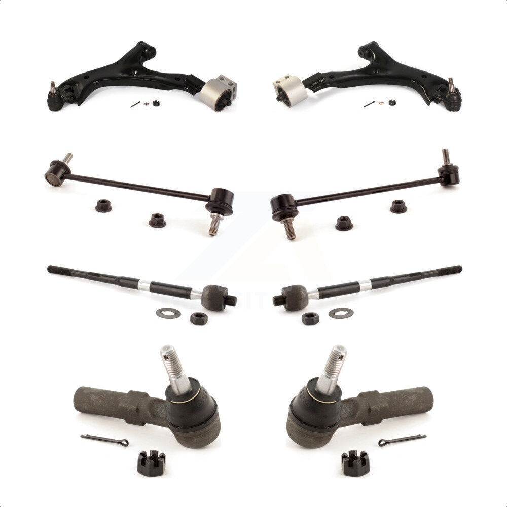 Front Suspension Control Arm And Ball Joint Assembly Steering Tie Rod End Stabilizer Bar Link Kit (8Pc) For 2008-2009 Chevrolet Equinox 3.6L KTR-100468