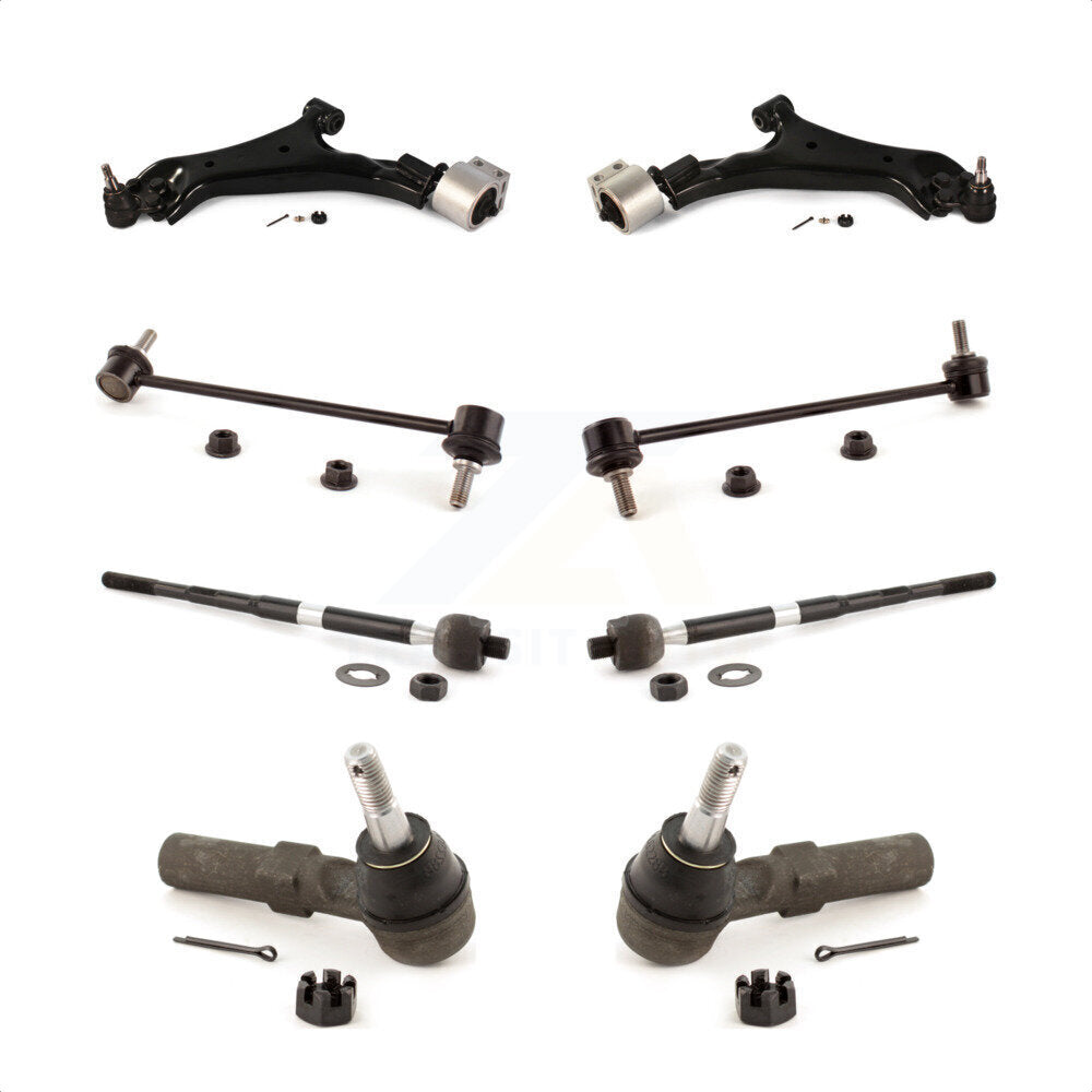 Front Suspension Control Arm And Ball Joint Assembly Steering Tie Rod End Stabilizer Bar Link Kit (8Pc) For 2008-2009 Saturn Vue KTR-100467