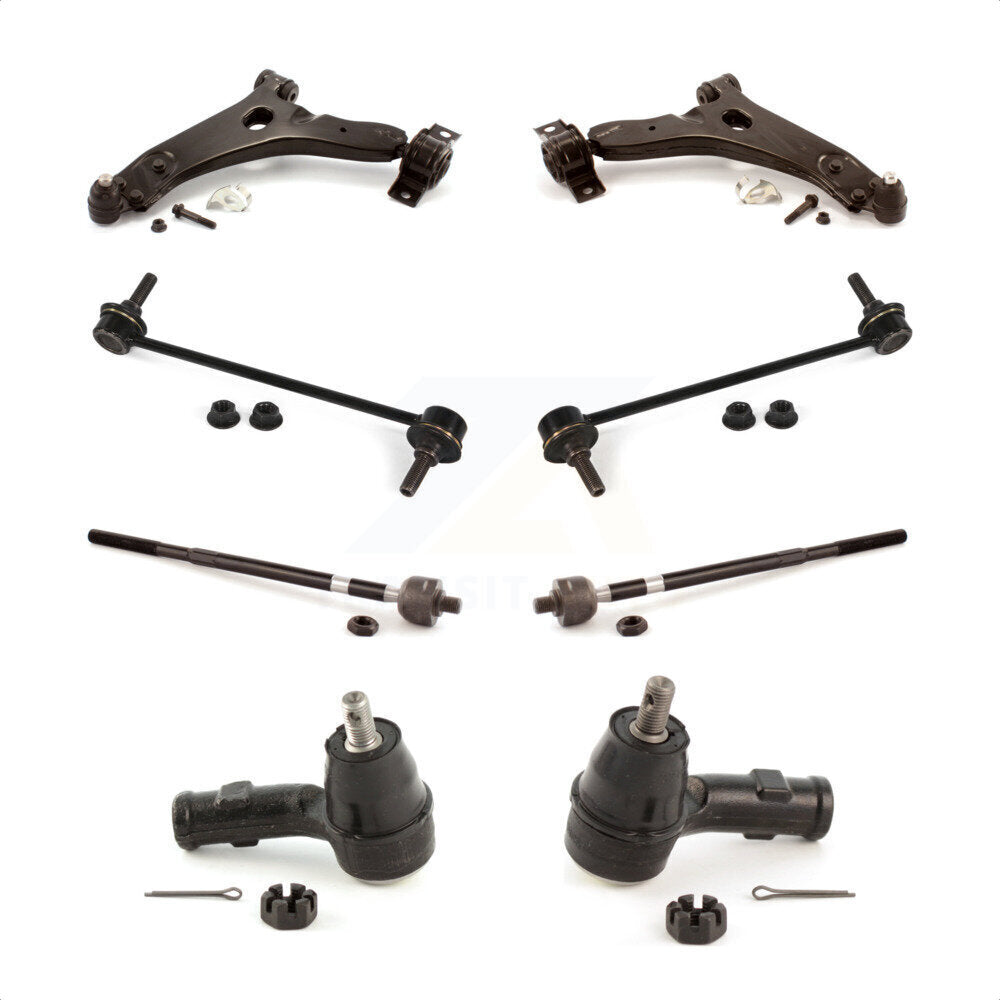 Front Suspension Control Arm And Ball Joint Assembly Steering Tie Rod End Stabilizer Bar Link Kit (8Pc) For 2008 Ford Focus KTR-100586