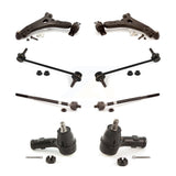 Front Suspension Control Arm And Ball Joint Assembly Steering Tie Rod End Stabilizer Bar Link Kit (8Pc) For 2008 Ford Focus KTR-100586