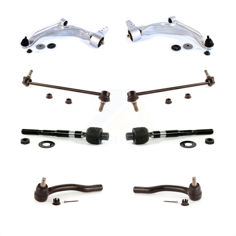 Front Suspension Control Arm And Ball Joint Assembly Steering Tie Rod End Stabilizer Bar Link Kit (8Pc) For 2009-2015 Honda Pilot KTR-101684