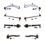 Front Suspension Control Arm And Ball Joint Assembly Steering Tie Rod End Stabilizer Bar Link Kit (8Pc) For 2009-2015 Honda Pilot KTR-101684