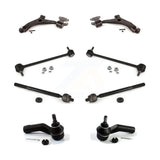 Front Suspension Control Arm And Ball Joint Assembly Steering Tie Rod End Stabilizer Bar Link Kit (8Pc) For 2010-2013 Mazda 3 Sport K72-100157
