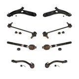 Front Suspension Control Arm And Ball Joint Assembly Steering Tie Rod End Stabilizer Bar Link Kit (8Pc) For 2012-2017 Hyundai Accent KTR-100577