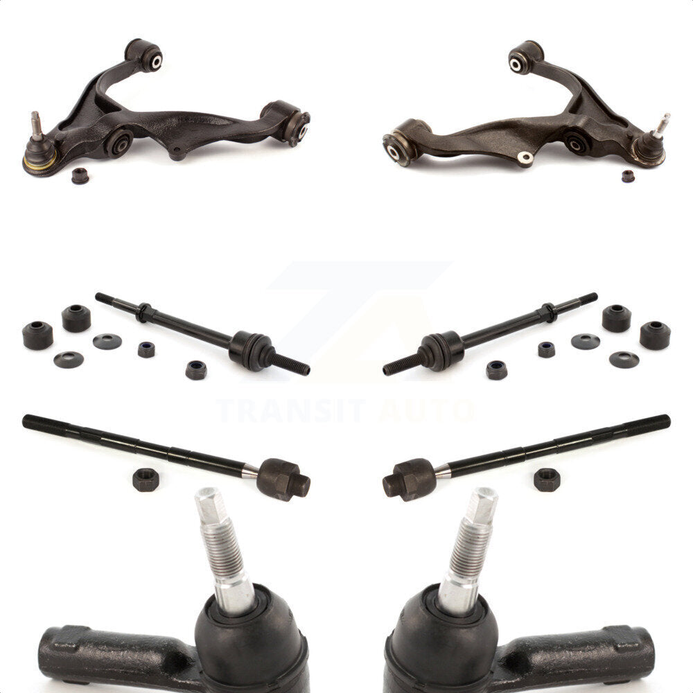 Front Suspension Control Arm And Ball Joint Assembly Steering Tie Rod End Stabilizer Bar Link Kit (8Pc) For 2012 Ram 1500 4WD With 8 Lug Wheels KTR-100428