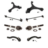 Front Suspension Control Arm And Ball Joint Assembly Steering Tie Rod End Stabilizer Bar Link Kit (8Pc) For 2014-2015 Honda Civic Si KTR-104454