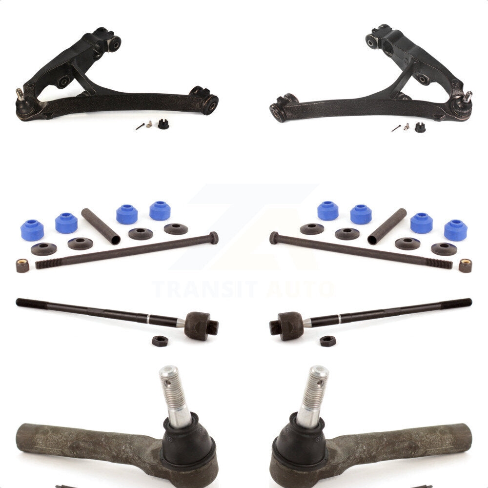 Front Suspension Control Arm And Ball Joint Assembly Steering Tie Rod End Stabilizer Bar Link Kit (8Pc) For Chevrolet Express 1500 2500 GMC Savana AWD KTR-100393