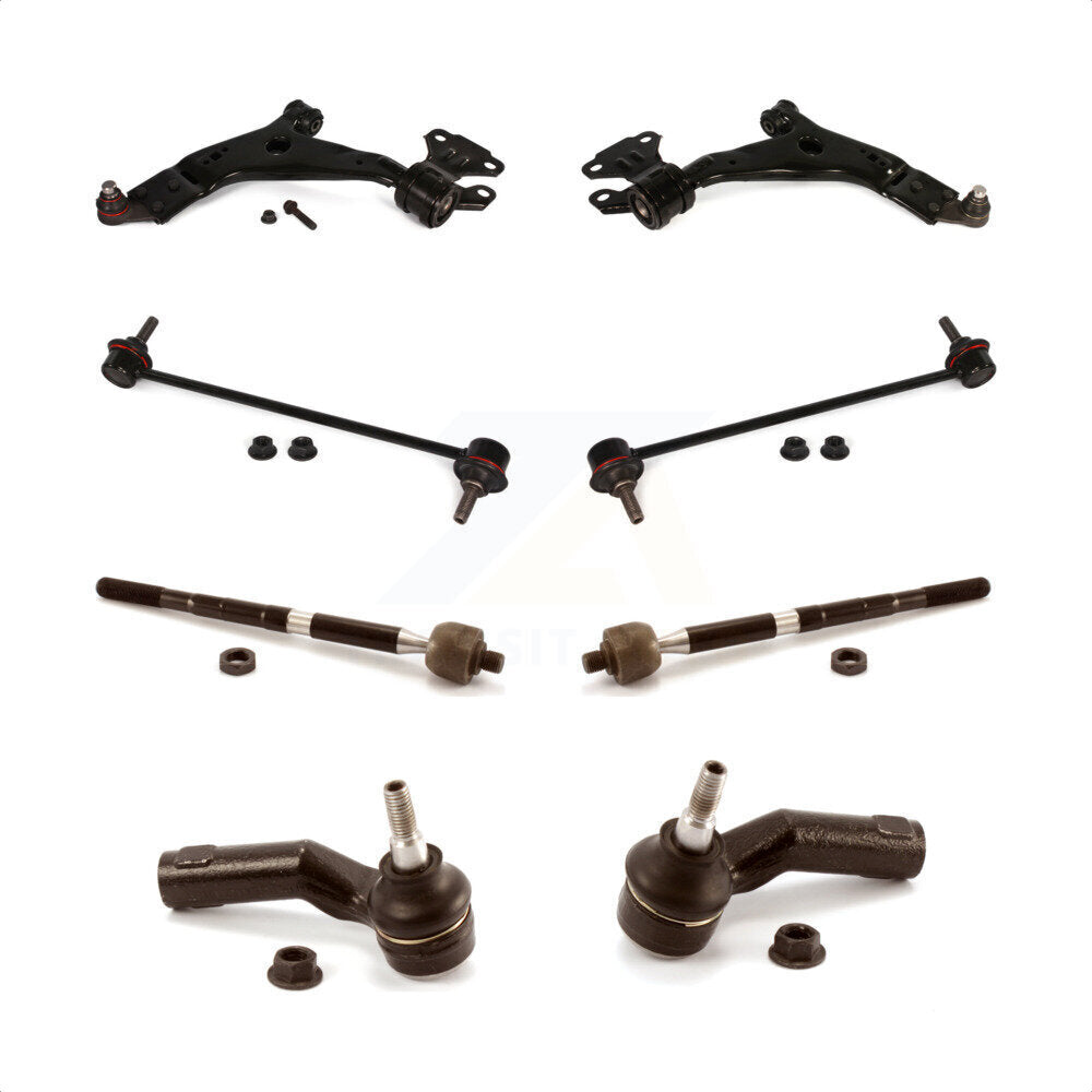 Front Suspension Control Arm And Ball Joint Assembly Steering Tie Rod End Stabilizer Bar Link Kit (8Pc) For Ford Escape KTR-101605