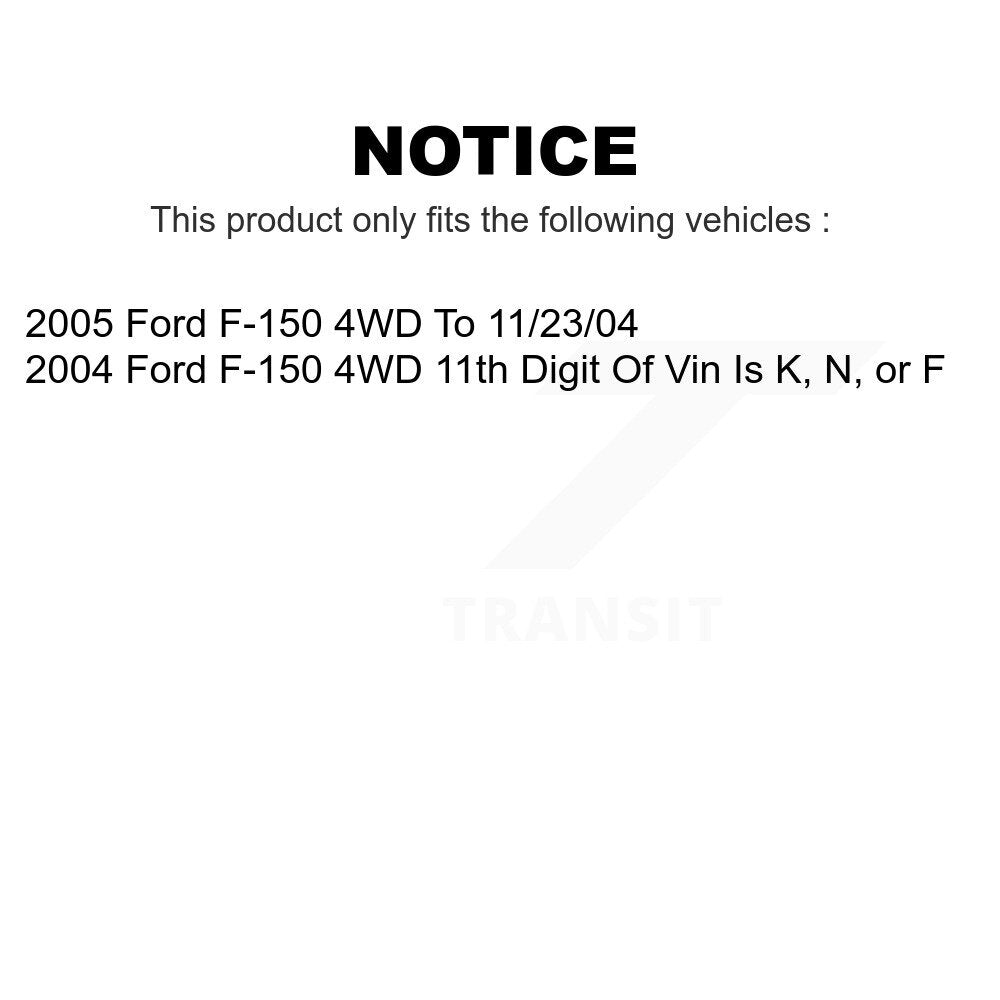 Front Suspension Control Arm And Ball Joint Assembly Steering Tie Rod End Stabilizer Bar Link Kit (8Pc) For Ford F-150 4WD KTR-100351