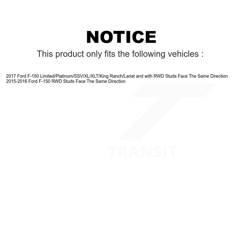 Front Suspension Control Arm And Ball Joint Assembly Steering Tie Rod End Stabilizer Bar Link Kit (8Pc) For Ford F-150 Studs Face The Same Direction KTR-104469