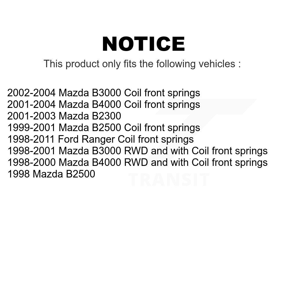 Front Suspension Control Arm And Ball Joint Assembly Steering Tie Rod End Stabilizer Bar Link Kit (8Pc) For Ford Ranger Mazda B3000 B2500 B4000 B2300 KTR-100343