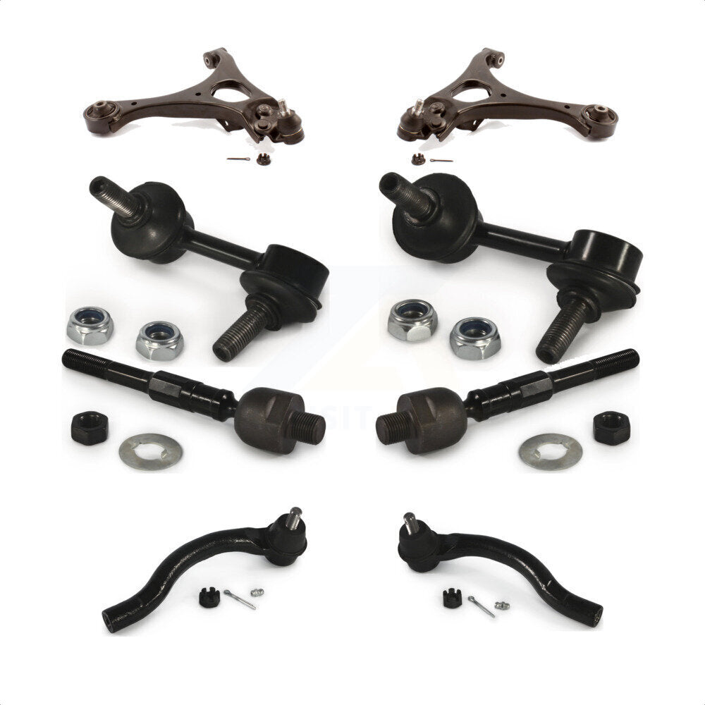 Front Suspension Control Arm And Ball Joint Assembly Steering Tie Rod End Stabilizer Bar Link Kit (8Pc) For Honda Civic 1.8L K72-100164
