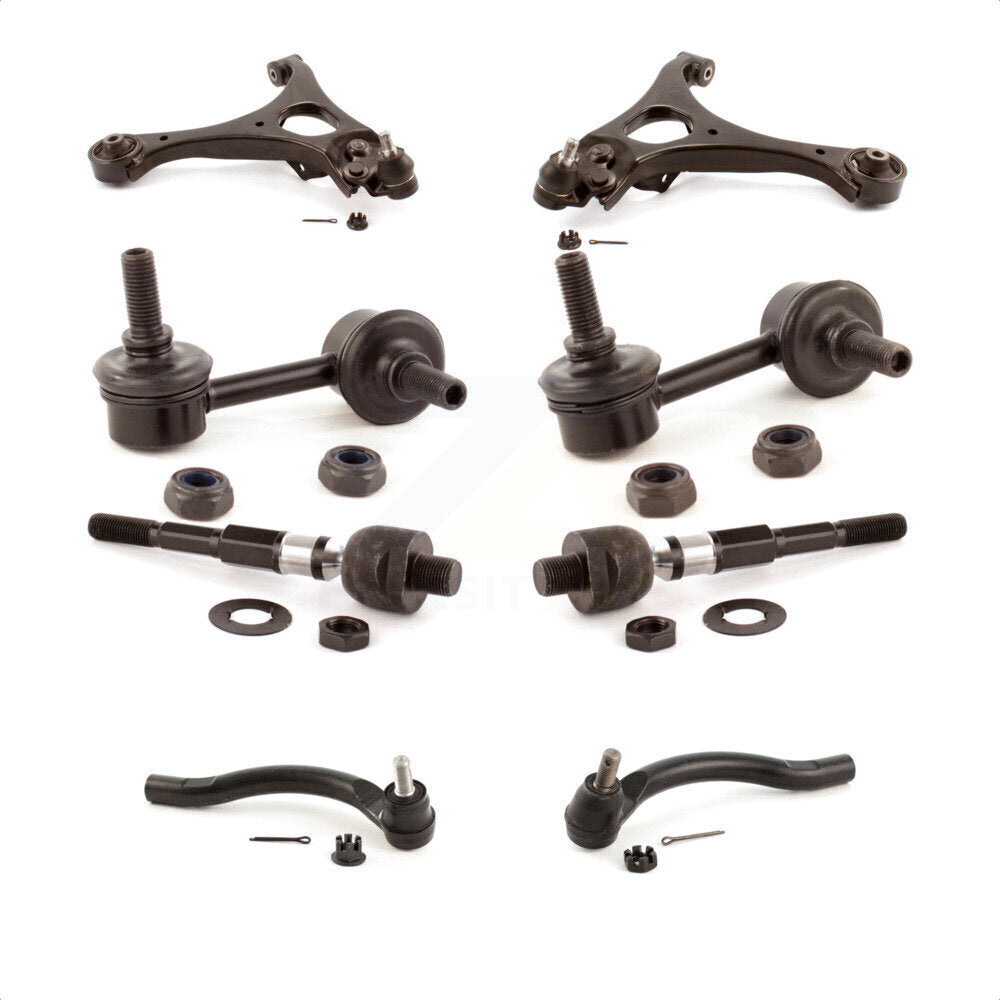 Front Suspension Control Arm And Ball Joint Assembly Steering Tie Rod End Stabilizer Bar Link Kit (8Pc) For Honda Civic 1.8L KTR-100596