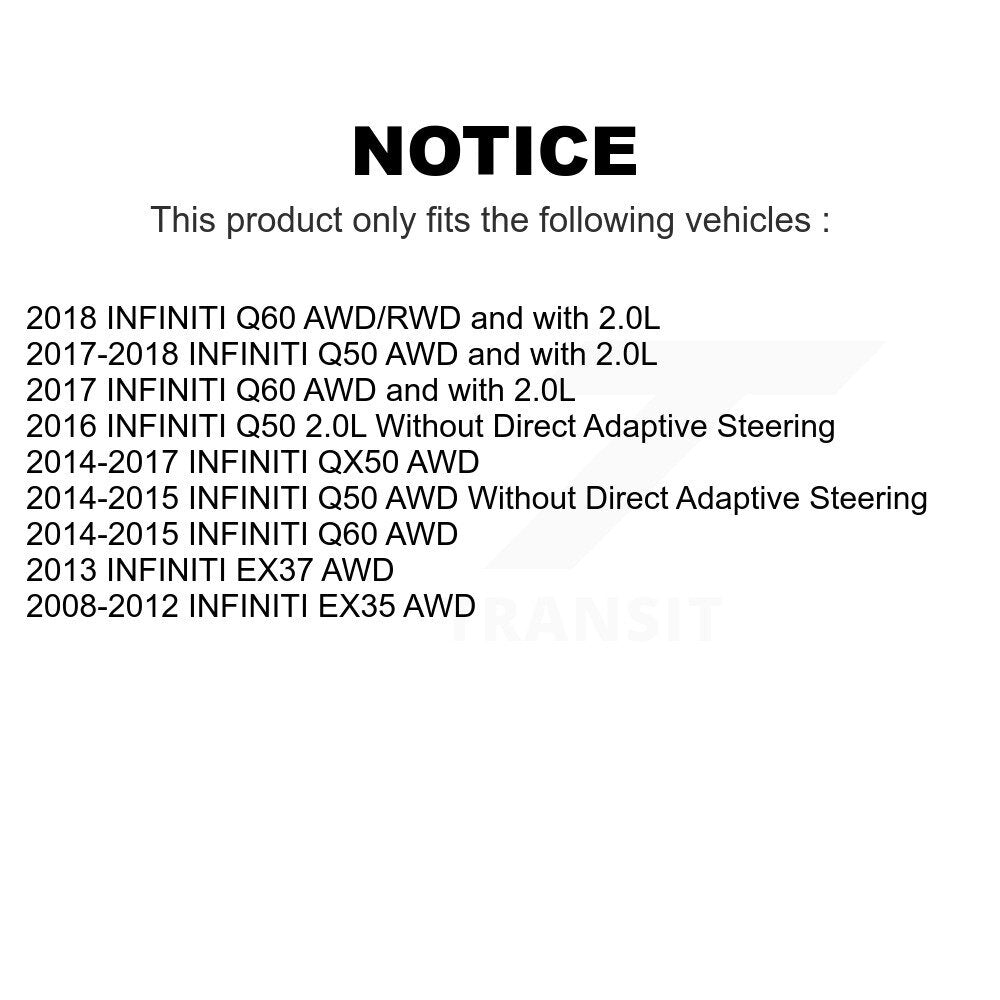 Front Suspension Control Arm And Ball Joint Assembly Steering Tie Rod End Stabilizer Bar Link Kit (8Pc) For INFINITI Q50 QX50 Q60 EX35 EX37 KTR-104444