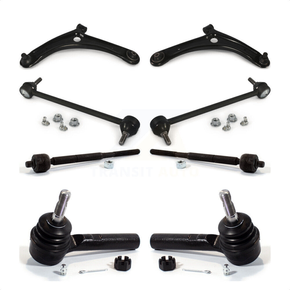 Front Suspension Control Arm And Ball Joint Assembly Steering Tie Rod End Stabilizer Bar Link Kit (8Pc) For Jeep Patriot Compass Dodge Caliber K72-100119