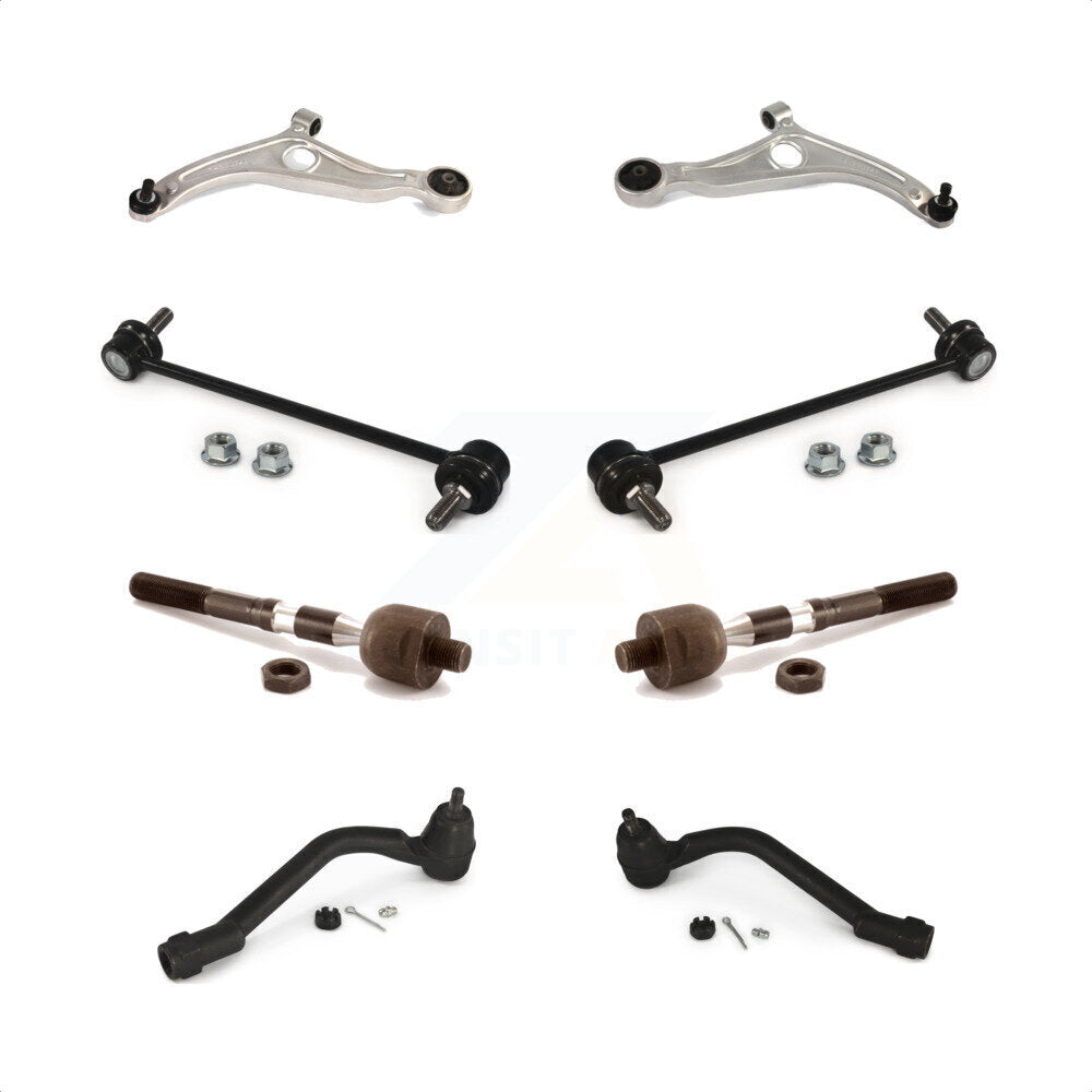 Front Suspension Control Arm And Ball Joint Assembly Steering Tie Rod End Stabilizer Bar Link Kit (8Pc) For Kia Optima Hyundai Azera K72-101129