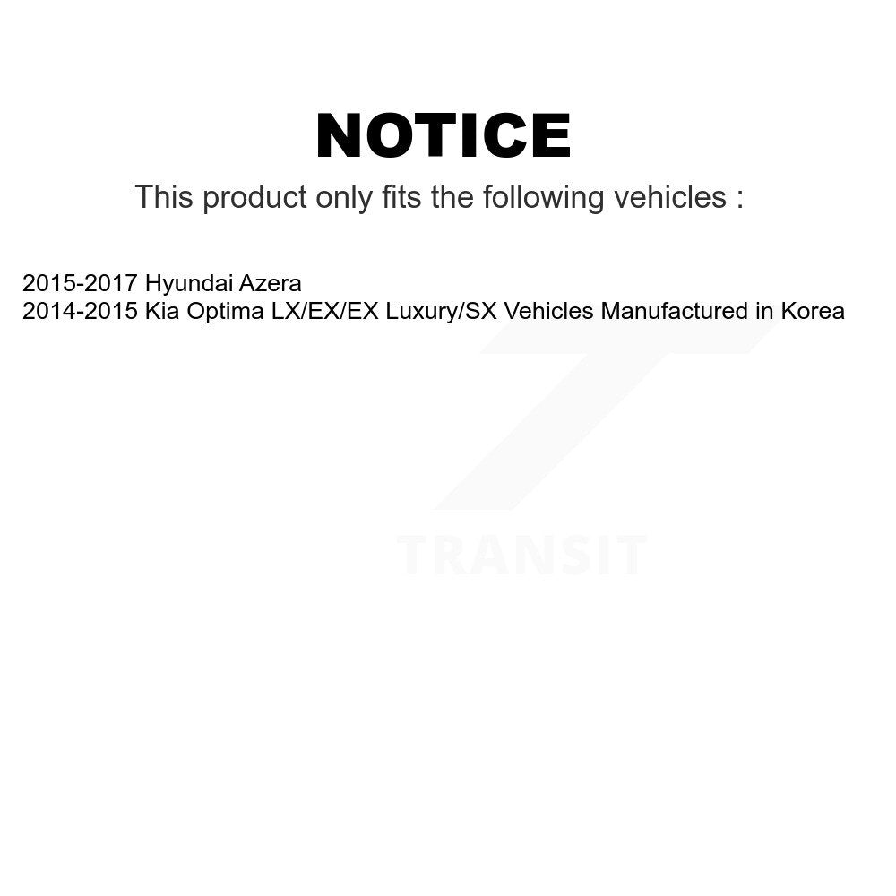Front Suspension Control Arm And Ball Joint Assembly Steering Tie Rod End Stabilizer Bar Link Kit (8Pc) For Kia Optima Hyundai Azera KTR-100576