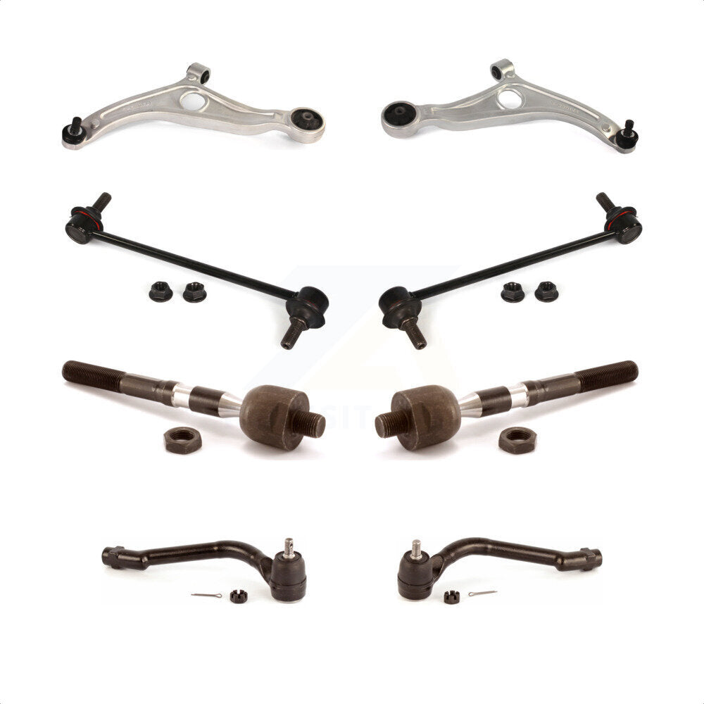 Front Suspension Control Arm And Ball Joint Assembly Steering Tie Rod End Stabilizer Bar Link Kit (8Pc) For Kia Optima Hyundai Azera KTR-100576