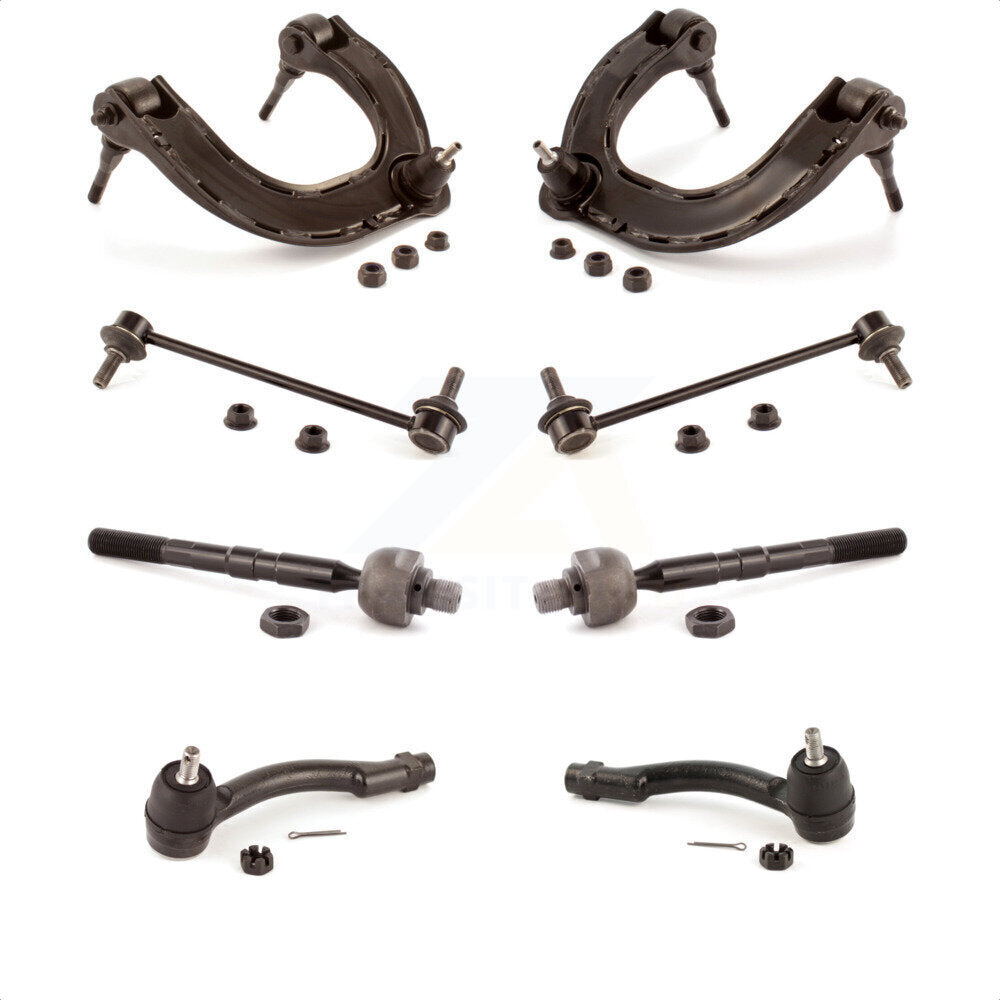 Front Suspension Control Arm And Ball Joint Assembly Steering Tie Rod End Stabilizer Bar Link Kit (8Pc) For Kia Optima Vehicles With Upper KTR-100513