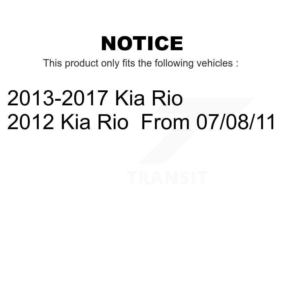 Front Suspension Control Arm And Ball Joint Assembly Steering Tie Rod End Stabilizer Bar Link Kit (8Pc) For Kia Rio KTR-100568