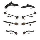 Front Suspension Control Arm And Ball Joint Assembly Steering Tie Rod End Stabilizer Bar Link Kit (8Pc) For Kia Rio KTR-100568