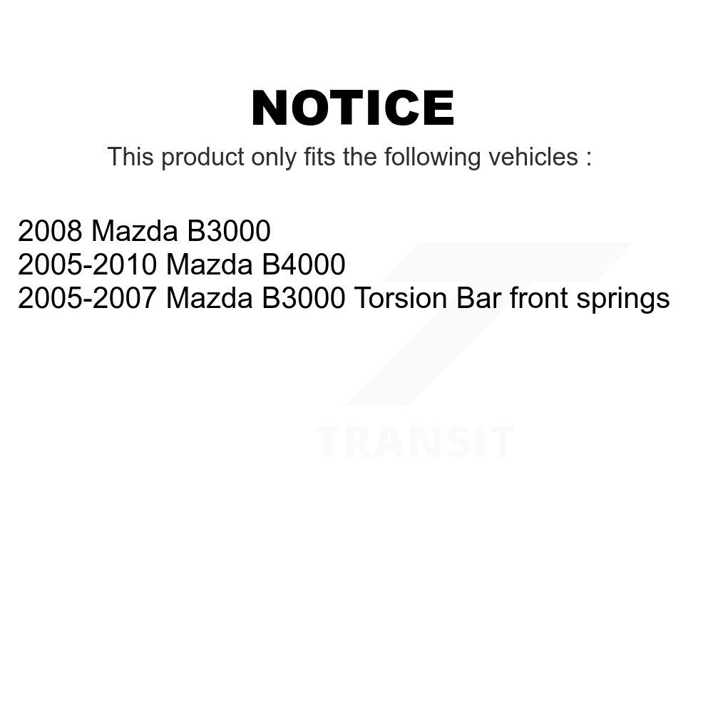 Front Suspension Control Arm And Ball Joint Assembly Steering Tie Rod End Stabilizer Bar Link Kit (8Pc) For Mazda B3000 B4000 KTR-100348