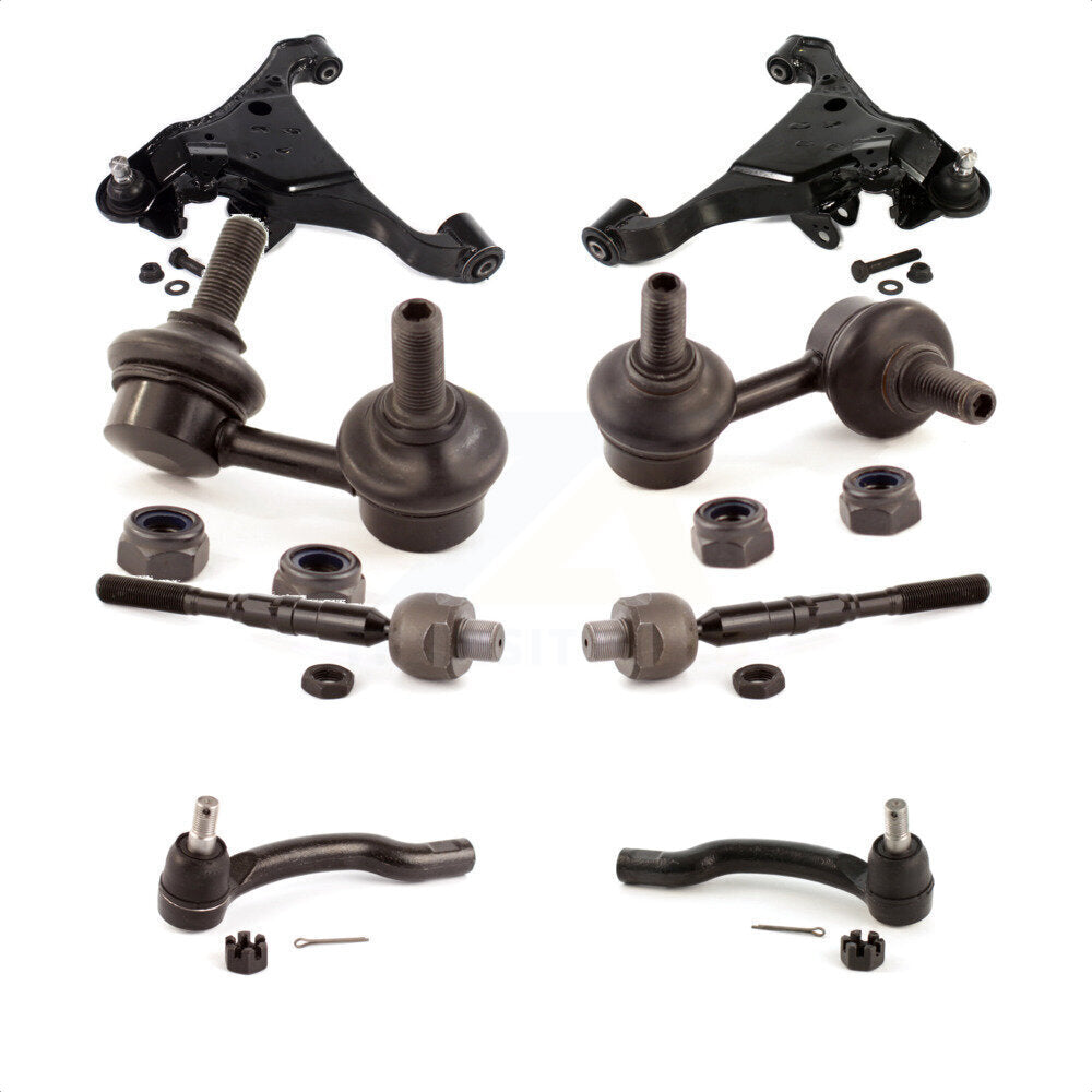 Front Suspension Control Arm And Ball Joint Assembly Steering Tie Rod End Stabilizer Bar Link Kit (8Pc) For Nissan Frontier Pathfinder Xterra KTR-101681