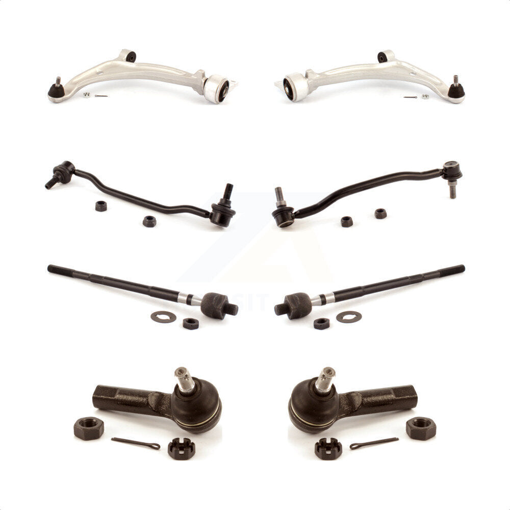 Front Suspension Control Arm And Ball Joint Assembly Steering Tie Rod End Stabilizer Bar Link Kit (8Pc) For Nissan Maxima Altima KTR-100455