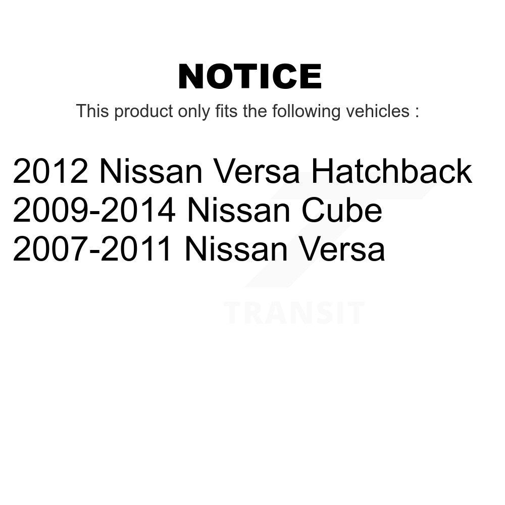 Front Suspension Control Arm And Ball Joint Assembly Steering Tie Rod End Stabilizer Bar Link Kit (8Pc) For Nissan Versa Cube KTR-100549