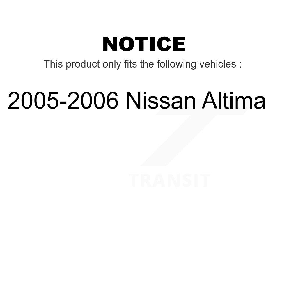 Front Suspension Control Arm And Tie Rod End Kit For 2005-2006 Nissan Altima K72-101032