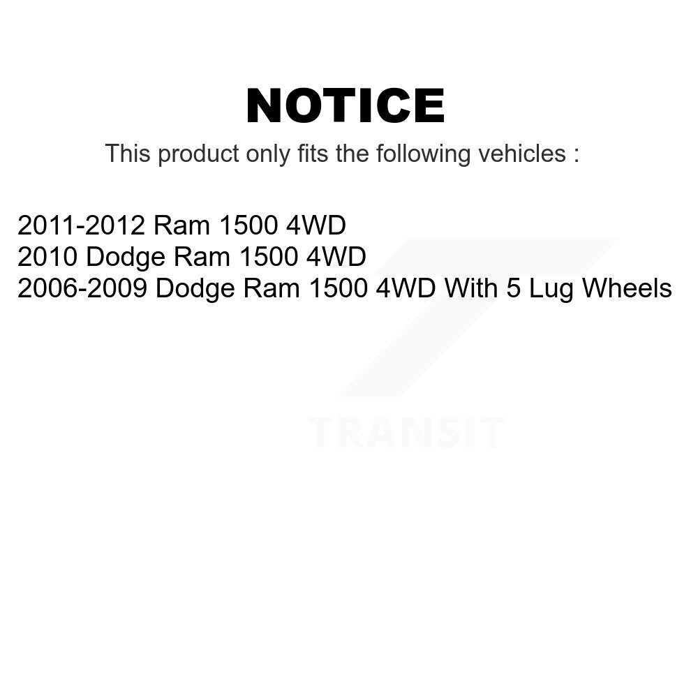 Front Suspension Control Arm And Tie Rod End Kit For Dodge Ram 1500 4WD K72-101050