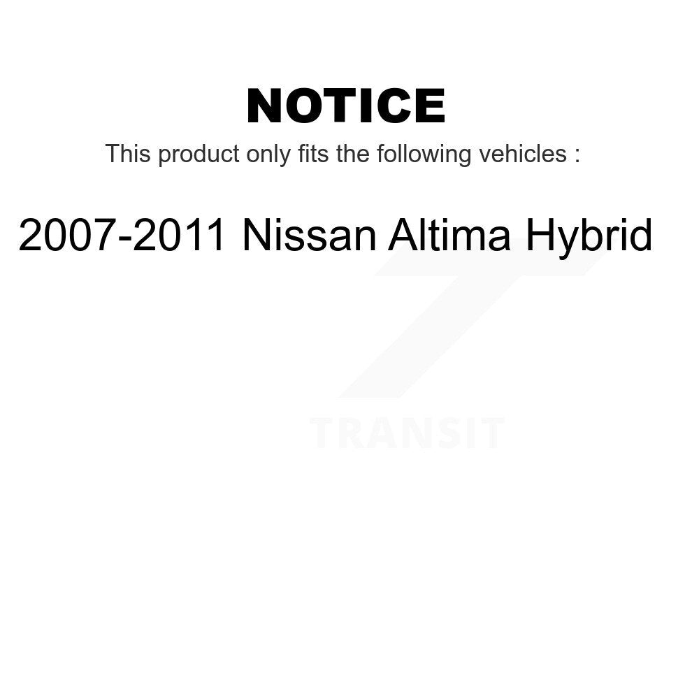 Front Suspension Control Arm Assembly And Tie Rod End Kit For 2007-2011 Nissan Altima Hybrid KTR-102636
