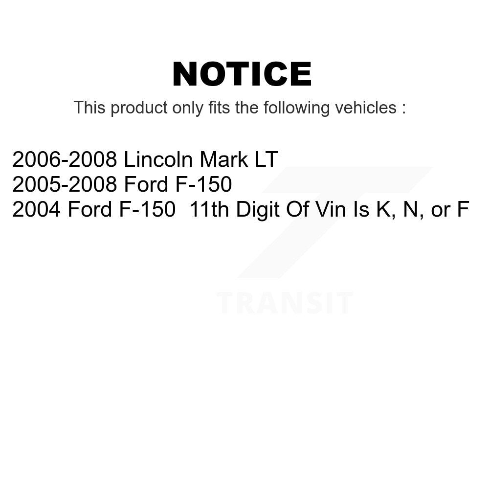 Front Suspension Control Arm Assembly And Tie Rod End Kit For Ford F-150 Lincoln Mark LT KTR-102802