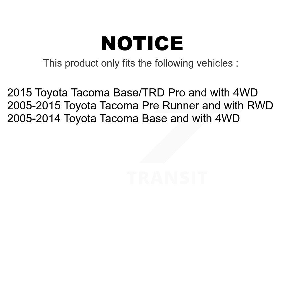 Front Suspension Control Arm Assembly And Tie Rod End Kit For Toyota Tacoma KTR-104498
