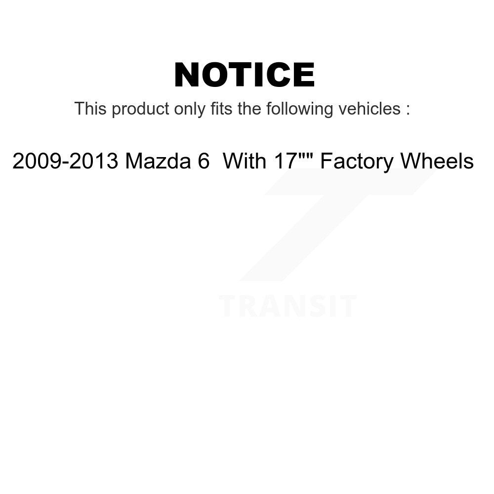Front Suspension Control Arm Kit For 2009-2013 Mazda 6 With 17" Factory Wheels KTR-104514