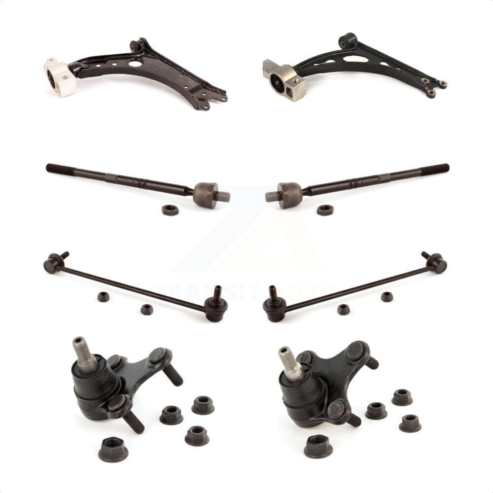 Front Suspension Control Arm Steering Tie Rod End Stabilizer Bar Link Ball Joint Kit (8Pc) For Audi A3 Quattro Without Sport KTR-104563