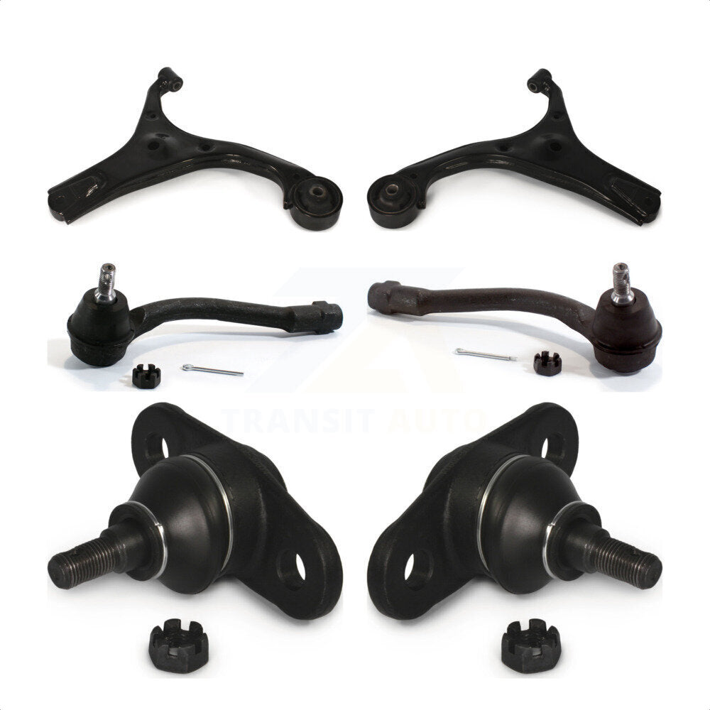 Front Suspension Control Arm With Tie Rod End And Ball Joint Kit (6Pc) For 2006-2011 Kia Rio Rio5 K72-101281