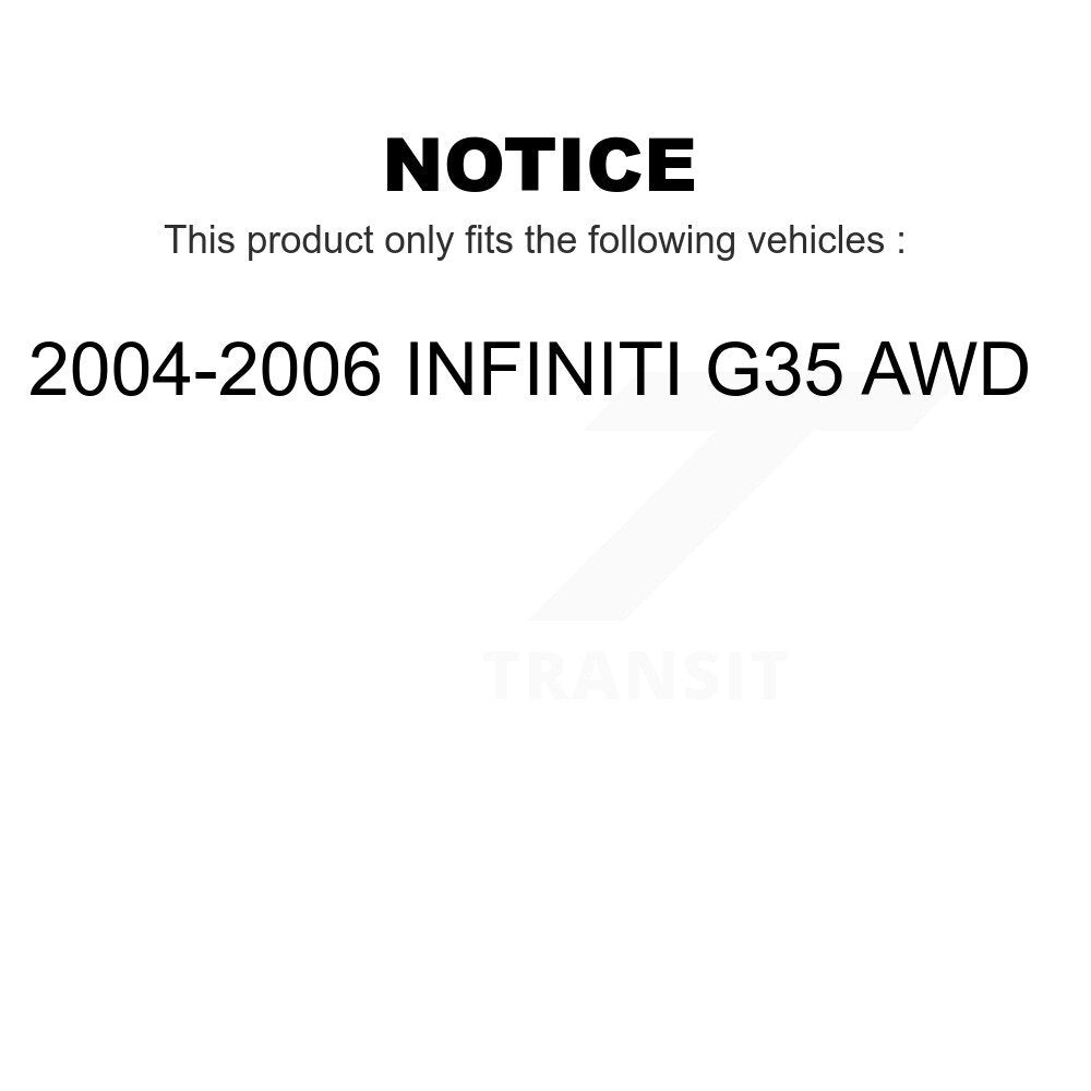 Front Suspension Stabilizer Bar Link Kit For 2004-2006 INFINITI G35 AWD KTR-100850