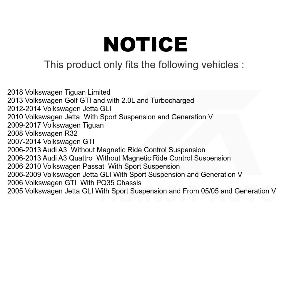 Front Suspension Strut 78-72312 For Volkswagen Jetta Tiguan Passat GTI Audi A3 Golf Limited Quattro R32