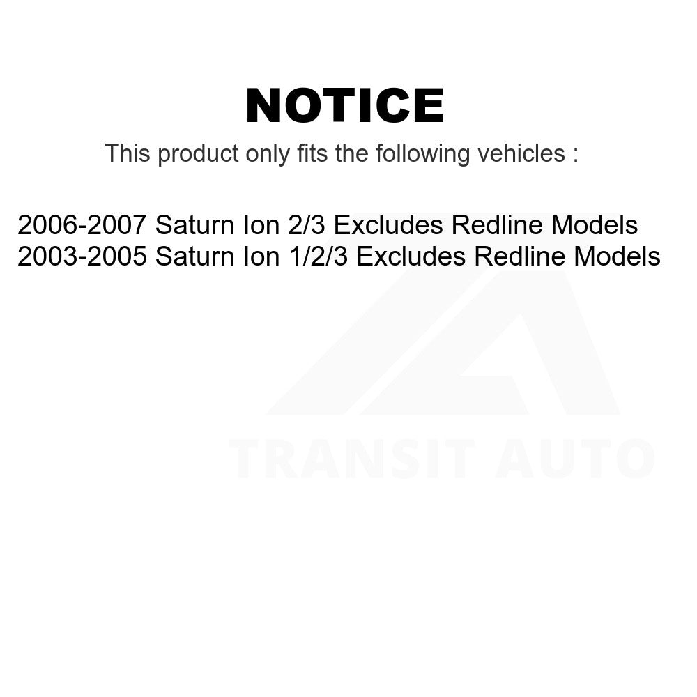 Front Suspension Strut Coil Spring Assembly 78A-11270 For Saturn Ion Excludes Redline Models