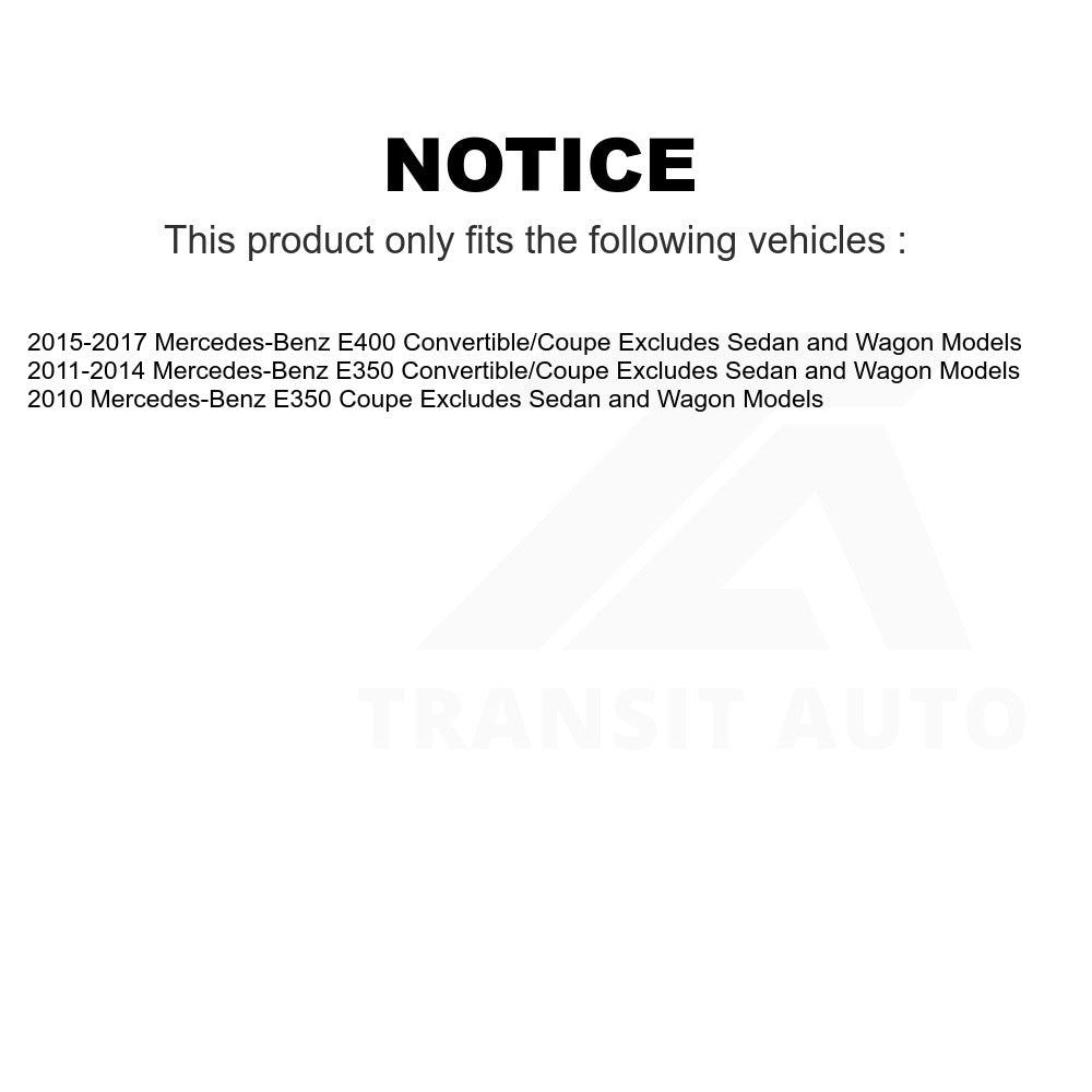 Front Suspension Strut Coil Spring Assembly 78A-11750 For Mercedes-Benz E350 E400 Excludes Sedan Wagon Models Fits RWD Coupe Covertible Only