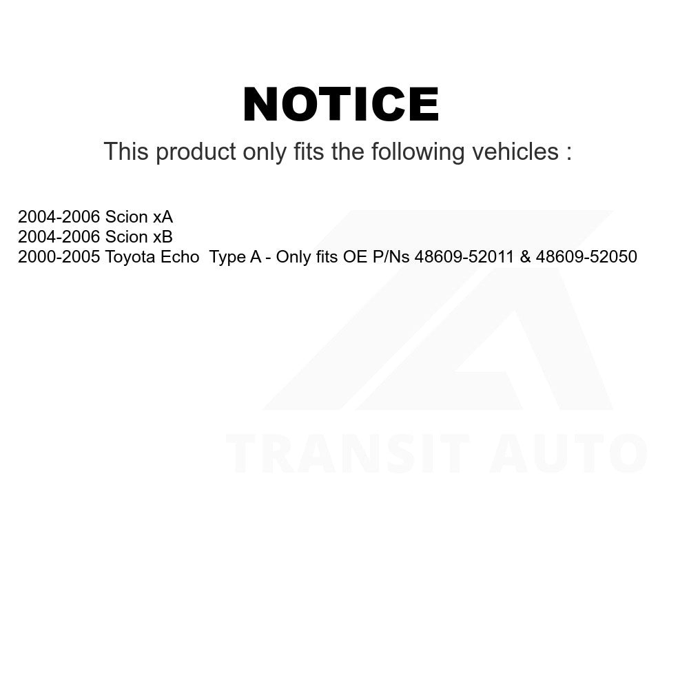 Front Suspension Strut Hardware Kit 73-904988 For Scion xB Toyota Echo xA